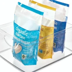 iDesign Recycled Plastic Cabinet and Pantry Storage Bin with Integrated Handles – 10” x 8” x 5”, Clear Bin - cozylivehome.com | we sell a wide range of comfortable household items^ Shop All