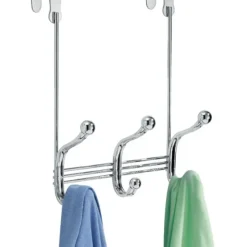 iDesign York Lyra Over the Door Rack, Chrome - cozylivehome.com | we sell a wide range of comfortable household items^ Shop All