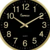 IMPECCA 18" WALL CLOCK 2-HAND GOLD/BLACK - cozylivehome.com | we sell a wide range of comfortable household items^ Shop All