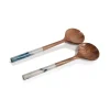 Outlet IN-7305 Mango Wood Salad Server Set with Blue Resin Handles - cozylivehome.com | we sell a wide range of comfortable household items Giftware
