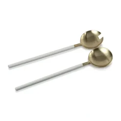 Cheap IN-7905 Villefranche Server Set - Gold with White Enamel - cozylivehome.com | we sell a wide range of comfortable household items Giftware