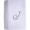 Online J - Cotton velour monogram towel - White - cozylivehome.com | we sell a wide range of comfortable household items Giftware