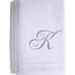 New K - Cotton velour monogram towel - White - cozylivehome.com | we sell a wide range of comfortable household items Giftware