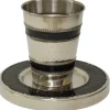 KC11049-DBL Kiddush Cup Nickel Hammered//Enamel Dark Blue - cozylivehome.com | we sell a wide range of comfortable household items^ Shop All