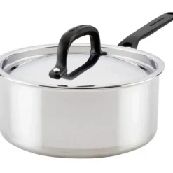 Kitchen Aid 5-ply Clad Stainless Steel Saucepan w/ Lid, 3Qt. - cozylivehome.com | we sell a wide range of comfortable household items^ Shop All