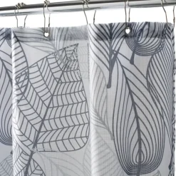 Leaves Shower Curtain Light Gray - cozylivehome.com | we sell a wide range of comfortable household items^ Shop All