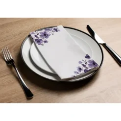 Linen Look Guest Towels 16 Pack Purple Watercolor Floral Corner - cozylivehome.com | we sell a wide range of comfortable household items^ Shop All