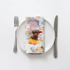 Lithuanian Linen Napkins Set-2, Orange Flow - cozylivehome.com | we sell a wide range of comfortable household items^ Shop All