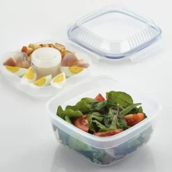 LocknLock Salad Bowl Container w/ Tray 54oz - cozylivehome.com | we sell a wide range of comfortable household items^ Shop All