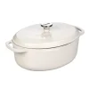 LODGE ENAMELED CAST IRON DUTCH OVEN OVAL 7 QT OYSTER - cozylivehome.com | we sell a wide range of comfortable household items^ Shop All