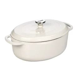 LODGE ENAMELED CAST IRON DUTCH OVEN OVAL 7 QT OYSTER - cozylivehome.com | we sell a wide range of comfortable household items^ Shop All