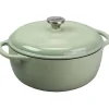 LODGE ENAMELED CAST IRON DUTCH OVEN 6 QT DESERT SAGE - cozylivehome.com | we sell a wide range of comfortable household items^ Shop All