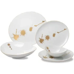 Loos Dinnerware Gold Service For 4 - cozylivehome.com | we sell a wide range of comfortable household items^ Shop All
