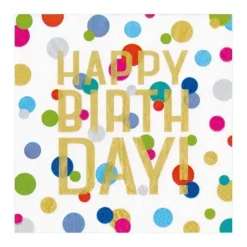 LUNCHEON NAPKIN CONFETTI HAPPY BIRTHDAY - cozylivehome.com | we sell a wide range of comfortable household items^ Shop All
