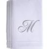 Store M - Cotton velour monogram towel - White - cozylivehome.com | we sell a wide range of comfortable household items Giftware
