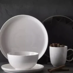 Store Mercerie round White Service for 4 - cozylivehome.com | we sell a wide range of comfortable household items Shop All