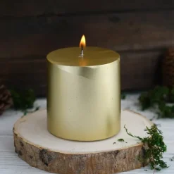 Metallic Pillar Candle - cozylivehome.com | we sell a wide range of comfortable household items^ Shop All
