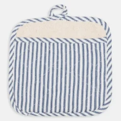Best Sale METRO STRIPE TERRY LINED POT MITT BLUE - cozylivehome.com | we sell a wide range of comfortable household items Shop All