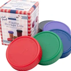 Sale MJL Leak Proof Plastic Storage Lids for Mason Jars: Wide mouth - cozylivehome.com | we sell a wide range of comfortable household items Shop All