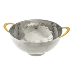 Online MVGB05 Stainless Bowl with Gold Spaghetti Handles- Goldtone Collection 12.5 x 10 x 5.2 - cozylivehome.com | we sell a wide range of comfortable household items Giftware