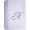 Sale N - Cotton velour monogram towel - White - cozylivehome.com | we sell a wide range of comfortable household items Giftware