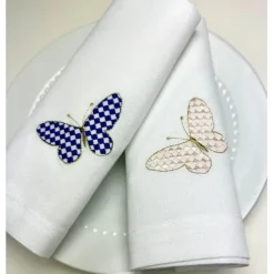 Cheap NAP-BTF-MZ Blue White Butterflies Napkin - cozylivehome.com | we sell a wide range of comfortable household items Shop All