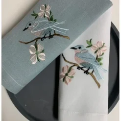 Outlet NAP-FLBRD W FLOWER BIRD NAPKIN 20X20: WHITE - cozylivehome.com | we sell a wide range of comfortable household items Shop All