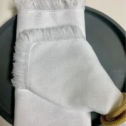 Hot NAP-HEM-FR HEMSTITCH NAPKIN WITH FRINGE20X20: WHITE - cozylivehome.com | we sell a wide range of comfortable household items Shop All