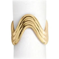 Outlet NJ5111 RIPPLE NAPKIN RINGS (SET OF 4) - cozylivehome.com | we sell a wide range of comfortable household items Shop All
