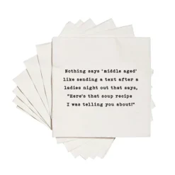 Store NOTHING SAYS MIDDLE AGED LIKE FUNNY COCKTAIL NAPKIN - cozylivehome.com | we sell a wide range of comfortable household items Shop All