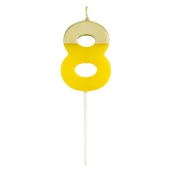 Fashion NUMBER CANDLE 8 YELLOW/GOLD - cozylivehome.com | we sell a wide range of comfortable household items Shop All
