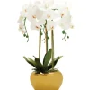 Outlet OP3010 3 Branched White Orchid Plant in Gold Pot - cozylivehome.com | we sell a wide range of comfortable household items Giftware