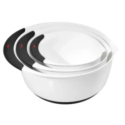 OXO 3pc Plastic Mixing Bowl Set w/ Black Handles - cozylivehome.com | we sell a wide range of comfortable household items^ Shop All