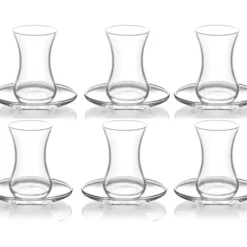 4OZ Set of 6 LAV Glass Seder Glass w Saucer - cozylivehome.com | we sell a wide range of comfortable household items^ Shop All