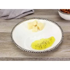 Best Pampa Bay Small 2-Section Platter CER-2427-W - cozylivehome.com | we sell a wide range of comfortable household items Giftware