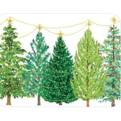 Online PAPER PLACEMATS RECT 12" XMAS TREES W/ LIGHTS - cozylivehome.com | we sell a wide range of comfortable household items Shop All