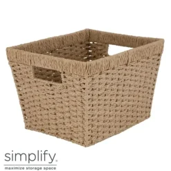 Best Paper Rope Dutch Weave - Large Storage Basket W.handle 15x13x10 - cozylivehome.com | we sell a wide range of comfortable household items Shop All