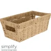 Online Paper Rope Dutch Weave - Small Shelf Storage Basket W.handle - 11.4x6.5x4.5 - cozylivehome.com | we sell a wide range of comfortable household items Shop All