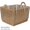 Cheap Paper Rope Vertical Weave Med Storage Basket W. Round Handles - 12x10x8 - cozylivehome.com | we sell a wide range of comfortable household items Shop All