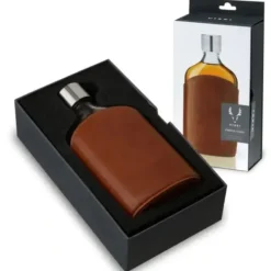 Best Parker Leather-Wrapped Glass Flask by Viski - cozylivehome.com | we sell a wide range of comfortable household items Shop All