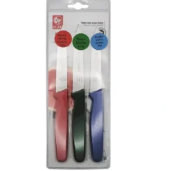 Cheap 3-PC Paring knife set, Red, Green, Blue, Dairy, Meat, Parve, Straight point tip. - cozylivehome.com | we sell a wide range of comfortable household items Housewares