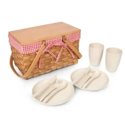 Best Sale Piccola Red & White Gingham Picnic Service for 2 - cozylivehome.com | we sell a wide range of comfortable household items Shop All