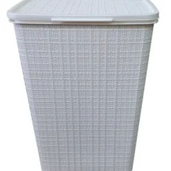Discount Plastic Laundry Hamper, White - cozylivehome.com | we sell a wide range of comfortable household items Housewares