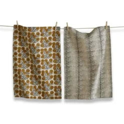 Fashion Plum & Dot Block Print Dishtowel Set 2 - cozylivehome.com | we sell a wide range of comfortable household items Shop All