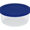 Online Pyrex 4 Cup Round Blue Cover - cozylivehome.com | we sell a wide range of comfortable household items Shop All