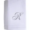 Sale R - Cotton velour monogram towel - White - cozylivehome.com | we sell a wide range of comfortable household items Giftware