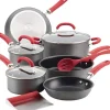 Clearance Rachael Ray Create Delicious Hard Anodized Nonstick Cookware Pots and Pans Set, 11 Piece, Red Handles - cozylivehome.com | we sell a wide range of comfortable household items Housewares