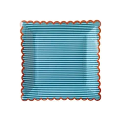 New Red with Blue Stripe Paper Plates - cozylivehome.com | we sell a wide range of comfortable household items Shop All