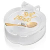 Cheap RH-HD-DC-W-GO Rosh Hashana - Gold Apple Die Cut Honey Dish - White & Gold - cozylivehome.com | we sell a wide range of comfortable household items Shop All