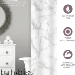 Flash Sale S.CURTAIN PEVA W/MARBLE DESIGN 70X72 - cozylivehome.com | we sell a wide range of comfortable household items Housewares